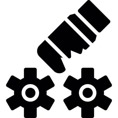 dişli simgesinin vektör illüstrasyonu