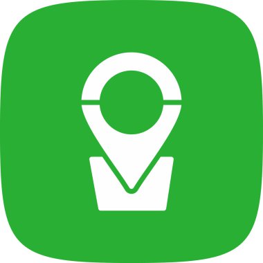 Konum basit simge, vektör illüstrasyonu