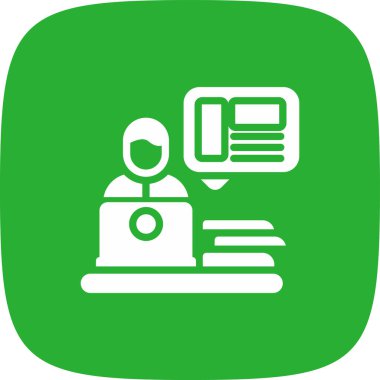 Web Tasarımcısı Erkek Basit Simge, Vektör İllüstrasyonu