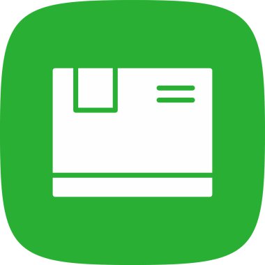 kutusu basit simgesi, vektör çizim