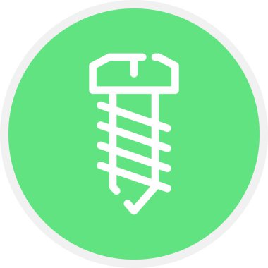 Çivi Çizgisi Çemberi Basit Simge, Vektör İllüstrasyonu