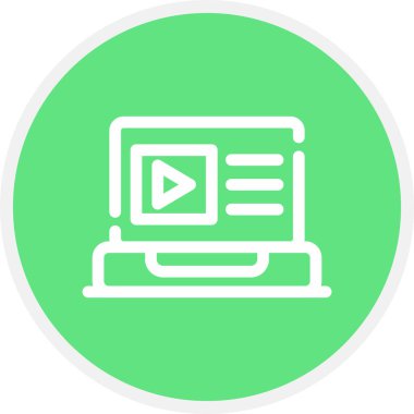 Dinamik İçerik Satırı Çemberi Basit Simge, Vektör Resimleri