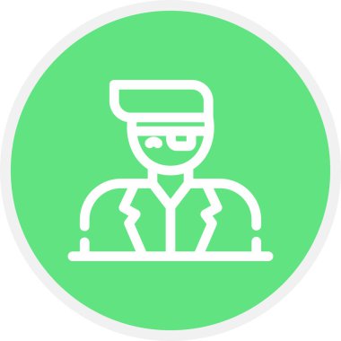 Göz Yaması Çizgisi Çemberi Basit Simge, Vektör İllüstrasyonu