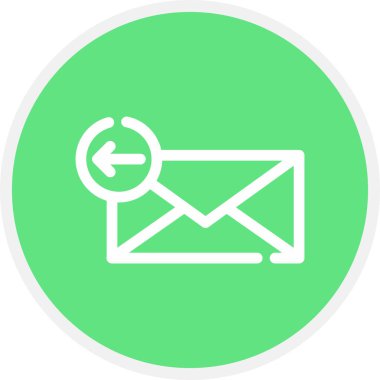 Yönlendirme Satırı Çemberi Basit Simge, Vektör İllüstrasyonu