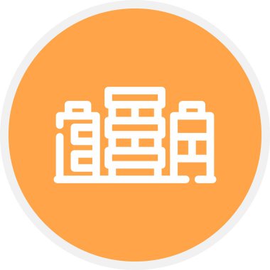 Daire Çizgisi Çemberi Basit Simge, Vektör İllüstrasyonu