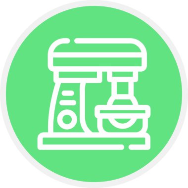 Karıştırıcı Satırı Çemberi Basit Simge, Vektör İllüstrasyonu