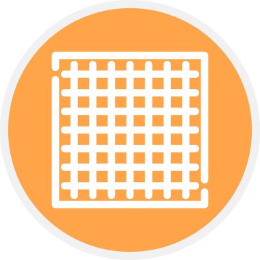 Izgara Çizgisi Çemberi Basit Simge, Vektör Resimleri