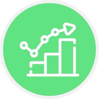 Tahmin Satırı Çemberi Basit Simge, Vektör Resimleri