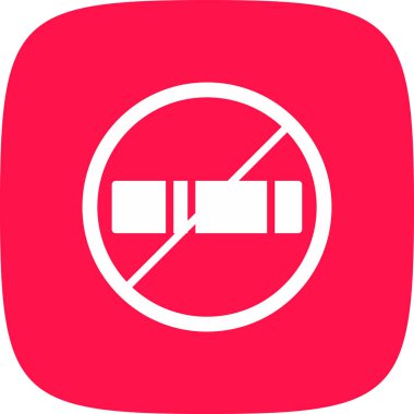 Sigara içilmeyen basit simge, vektör illüstrasyonu