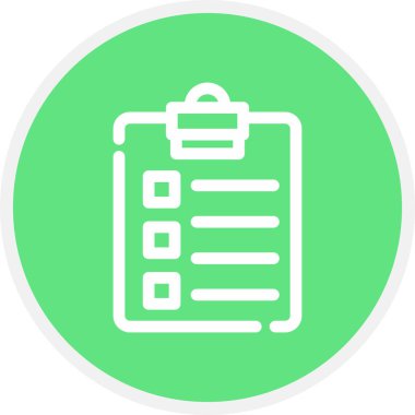 Rapor Satırı Çemberi Basit Simge, Vektör Resimleri