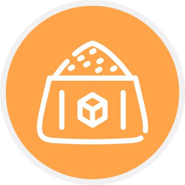 Şeker Hattı Çemberi Basit Simge, Vektör İllüstrasyonu