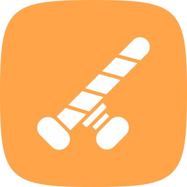 Baton basit simgesi, vektör illüstrasyonu