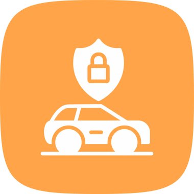 Hırsızlık Karşıtı Sistem Basit Simge, Vektör İllüstrasyonu