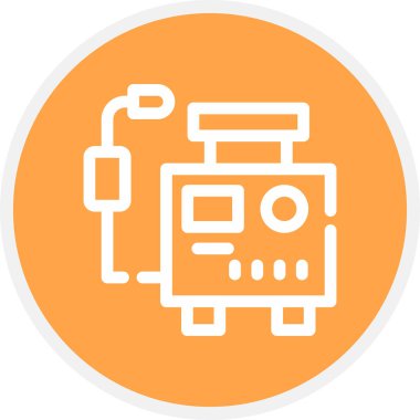 Kaynak Makinesi Satırı Çemberi Basit Simge, Vektör Resimleri