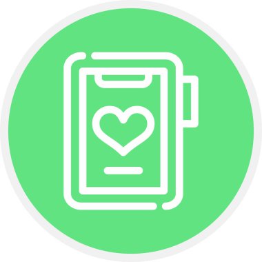 Mobil Satır Çemberi Basit Simge, Vektör Resimleri