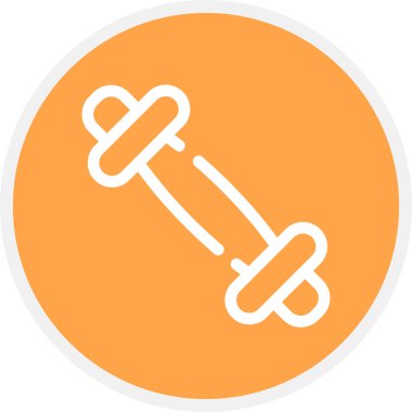 Dambıllar Çizgisi Çemberi Basit Simge, Vektör İllüstrasyonu