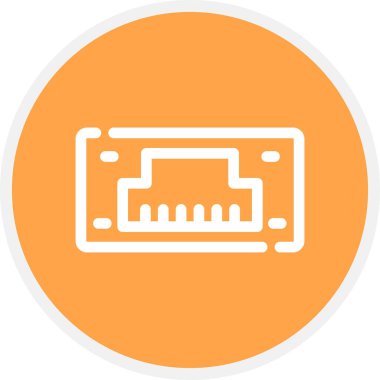 Hdmi Satır Çemberi Basit Simge, Vektör İllüstrasyonu