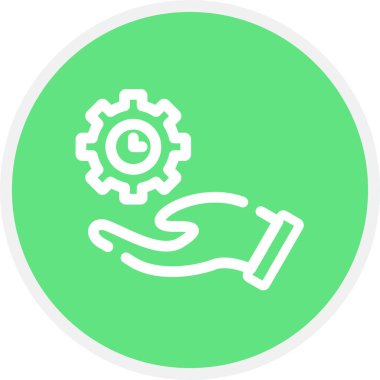 Prosedür Satırı Çemberi Basit Simge, Vektör Resimleri