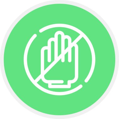 Kısıtlama Çizgisi Çemberi Basit Simge, Vektör İllüstrasyonu