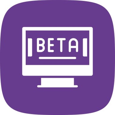 Beta Basit Simge, Vektör İllüstrasyonu