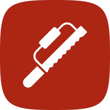 Testere Basit Simgesi, Vektör İllüstrasyonu