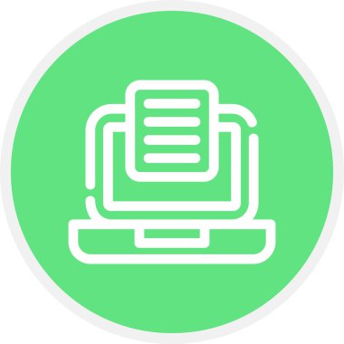 Veri Giriş Satırı Çemberi Basit Simge, Vektör Resimleri