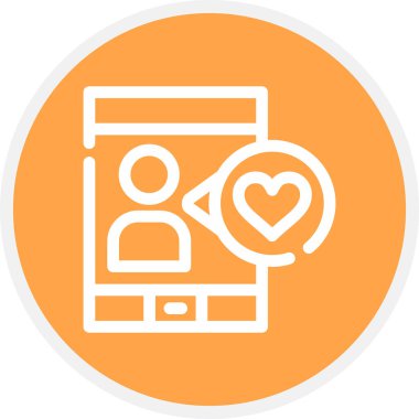 Webinar Satır Çemberi Basit Simge, Vektör Resimleri