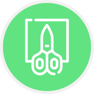 Yapı Satırı Çemberi Basit Simge, Vektör İllüstrasyonu