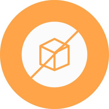 Küp. Web simgesi basit illüstrasyon