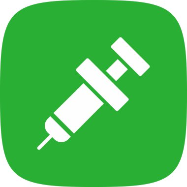 Enjeksiyon basit simgesi, vektör illüstrasyonu