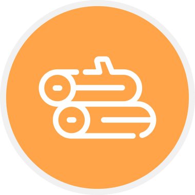 Günlük Çizgisi Çemberi Basit Simge, Vektör İllüstrasyonu