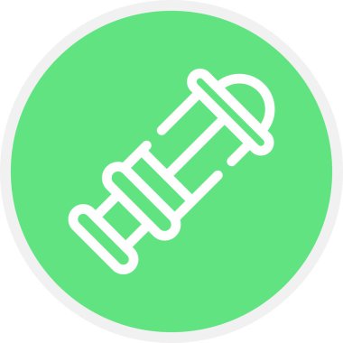 Spyglass Satır Çemberi Basit Simge, Vektör Resimleri