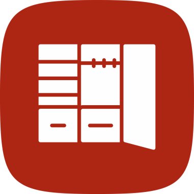 Dolap Simgesi, Vektör İllüstrasyonu