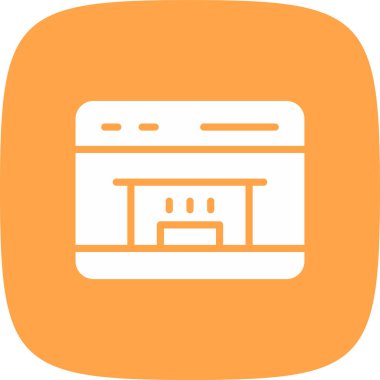 Fırın basit simgesi, vektör illüstrasyonu