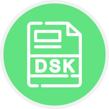 DSK Satır Çemberi Basit Simge, Vektör Resimleri