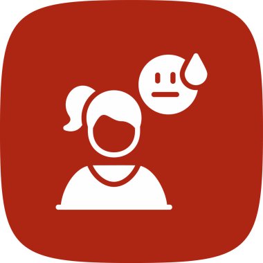 Korkarım Basit Simge, Vektör İllüstrasyonu