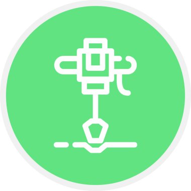 Yol Sondaj Hattı Çemberi Basit Simge, Vektör Resimleri