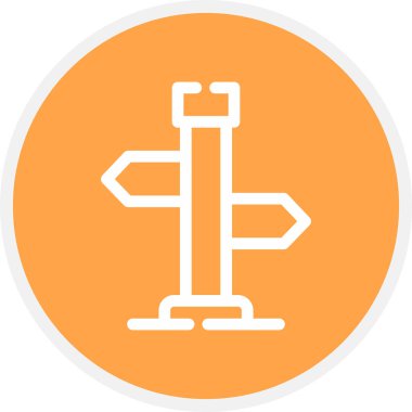 Panel Satırı Çemberi Basit Simge, Vektör İllüstrasyonu