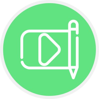 Satır Çemberi Basit Simgesi, Vektör Resmini Düzenle