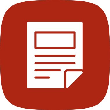 Belge basit simgesi, vektör illüstrasyonu