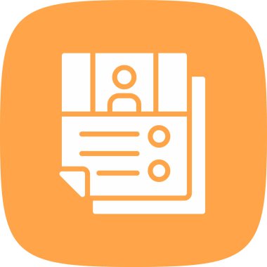 Basit Cv simgesi, vektör illüstrasyonu