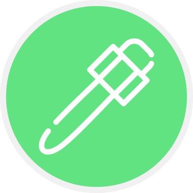 Düşürme Çizgisi Çemberi Basit Simge, Vektör İllüstrasyonu