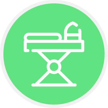 Demir Tahta Çizgi Çemberi Basit Simge, Vektör İllüstrasyonu