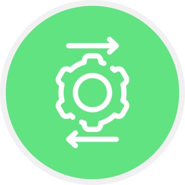 Makine Satırı Çemberi Basit Simge, Vektör Resimleri