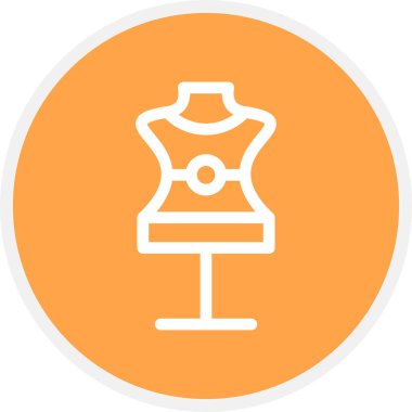 Mannequin Satır Çemberi Basit Simge, Vektör Resimleri