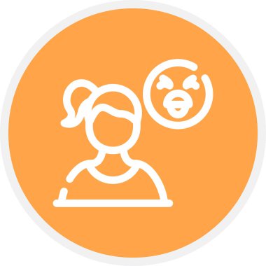 Tiksindirici Satır Çemberi Basit Simge, Vektör İllüstrasyonu