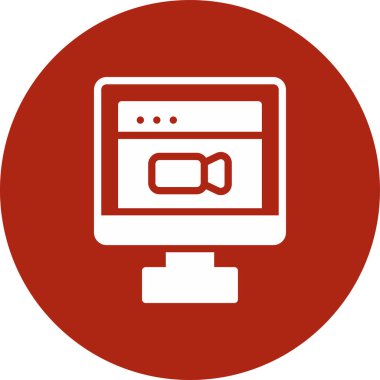 Bilgisayar. Web simgesi basit illüstrasyon