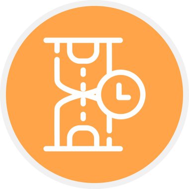 Jet Lag Line Circle Basit Simge, Vektör Resimleri