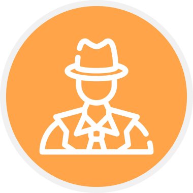 Casusluk Çizgisi Çemberi Basit Simge, Vektör Resimleri