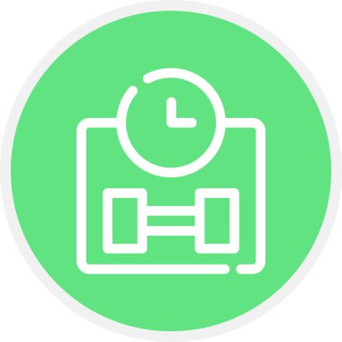 Vücut Ölçekleme Çizgisi Çemberi Basit Simge, Vektör Resimleri